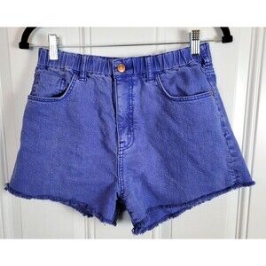 Anthropologie Pilcro Lara Ultra High-Rise Frayed Denim Shorts Size S